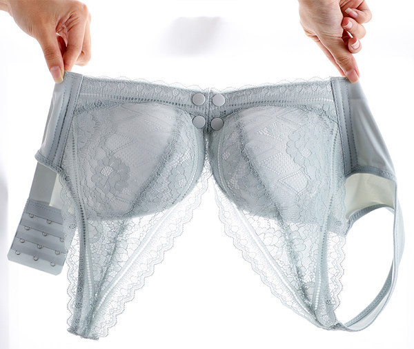 Sieviešu krūšturis barošanai ar mežģīnēm un aizdari priekšpusē - komplektā 2 gab