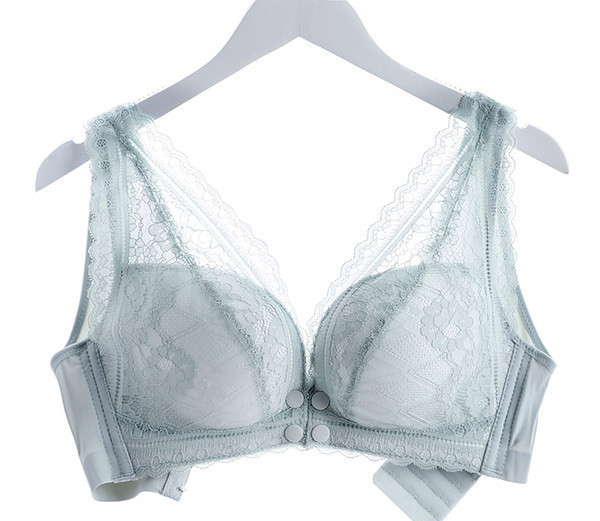 Sieviešu krūšturis barošanai ar mežģīnēm un aizdari priekšpusē - komplektā 2 gab