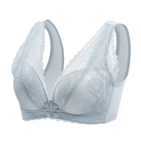 Sieviešu krūšturis barošanai ar mežģīnēm un aizdari priekšpusē - komplektā 2 gab