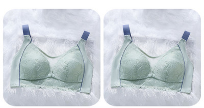 Māsu krūšturis ar mežģīnēm un aizdari priekšpusē 2 gab. komplektā