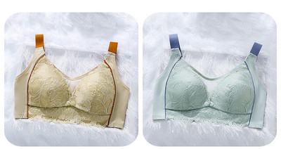 Māsu krūšturis ar mežģīnēm un aizdari priekšpusē 2 gab. komplektā