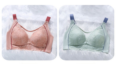 Māsu krūšturis ar mežģīnēm un aizdari priekšpusē 2 gab. komplektā