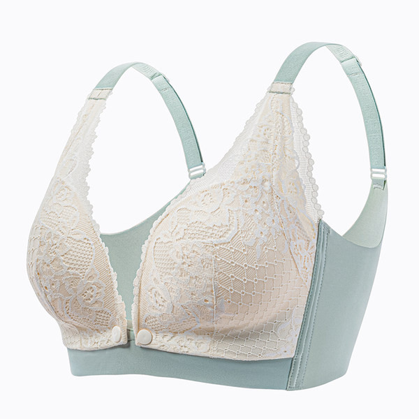 Mežģīņu krūšturis ar trīsstūrveida kausiņiem - piemērots barojošām māmiņām