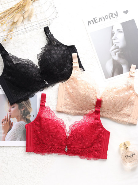 Sieviešu mežģīņu krūšturis barošanai ar regulējamām lencēm