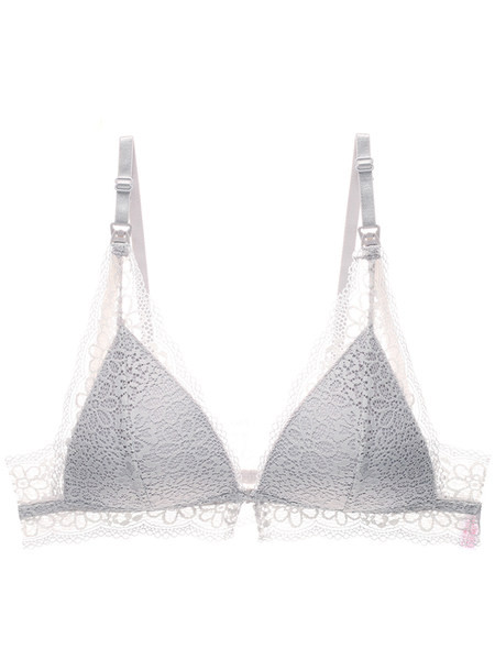 Trīsstūrveida kausa mežģīņu krūšturis grūtniecēm