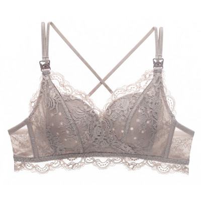 Sieviešu mežģīņu krūšturis ar mīkstu kausu - piemērots barojošām māmiņām