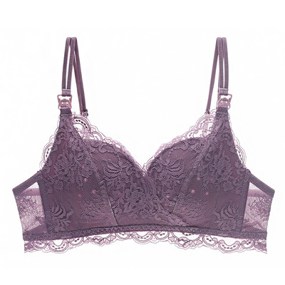 Sieviešu mežģīņu krūšturis ar mīkstu kausu - piemērots barojošām māmiņām