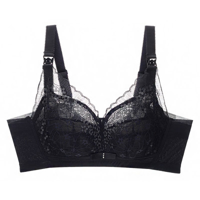 Sieviešu mežģīņu krūšturis, kas piemērots barojošām māmiņām - trīs krāsas