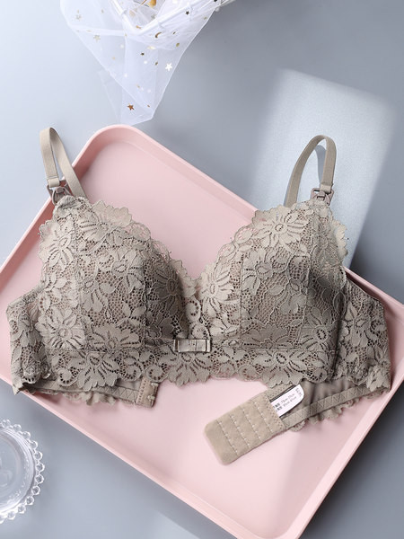 Jauna modeļa sieviešu mežģīņu krūšturis grūtniecēm un sievietēm, kas baro bērnu ar krūti