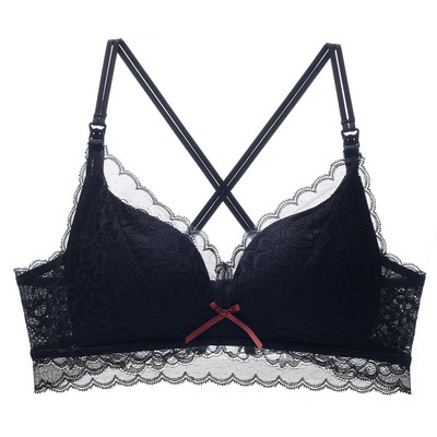 Δαντελένιο σουτιέν θηλασμού με κορδέλα και μεταλλικό κούμπωμα