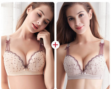 Sieviešu krūšturis ar mežģīnēm un lentēm barojošām māmiņām