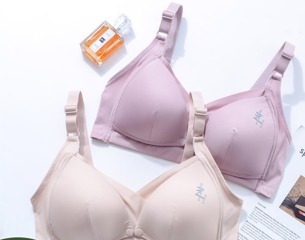 Σουτιέν μονόχρωμο με κέντημα - κατάλληλο για θηλασμό