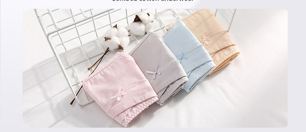 Kokvilnas grūtnieču biksītes ar zemu vidukli - komplektā 4