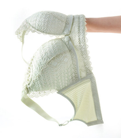 Trīsstūrveida kauss mežģīņu grūtnieču krūšturis - divi gabali