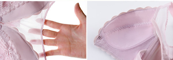 Sieviešu mežģīņu krūšturis, kas piemērots zīdīšanai