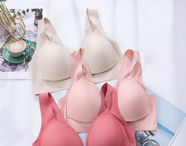 Jednobojni grudnjak sa širokim naramenicama - pogodan za dojenje