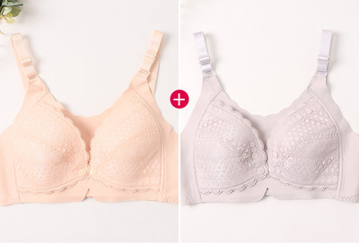 2-dijelni set grudnjaka za dojenje od prozračnog materijala s prednjim kopčanjem