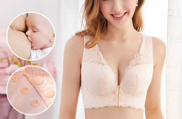 Sieviešu mežģīņu krūšturis, kas piemērots barojošām māmiņām