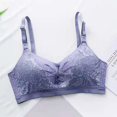 Kokvilnas krūšturis barošanai ar mežģīnēm