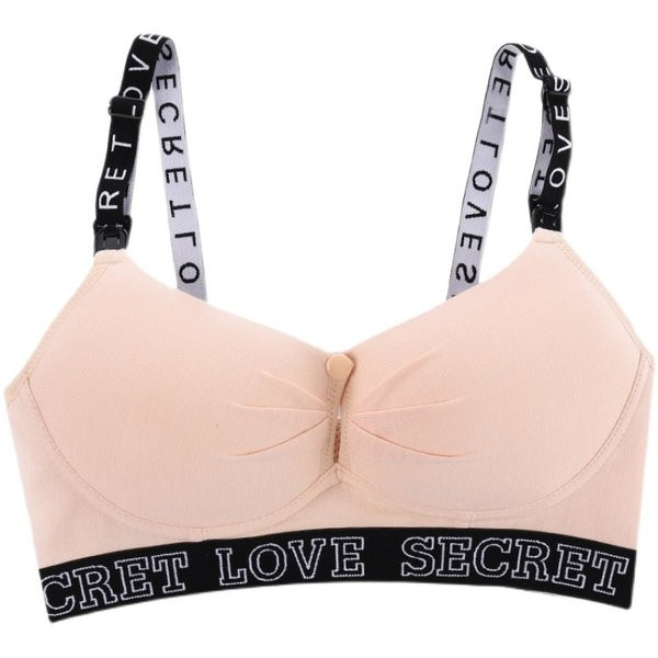 Kokvilnas krūšturis ar regulējamām lencēm un pogu - barojošām māmiņām