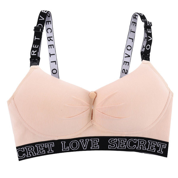 Jednobojni ženski grudnjak za trudnice s metalnom kopčom