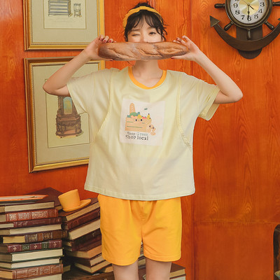 Medvilninė vasarinė pižama, tinkanti nėščiosioms