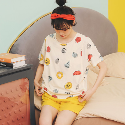 Medvilninė vasarinė pižama, tinkanti nėščiosioms