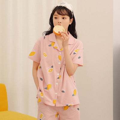 Medvilninė vasarinė pižama, tinkanti nėščiosioms