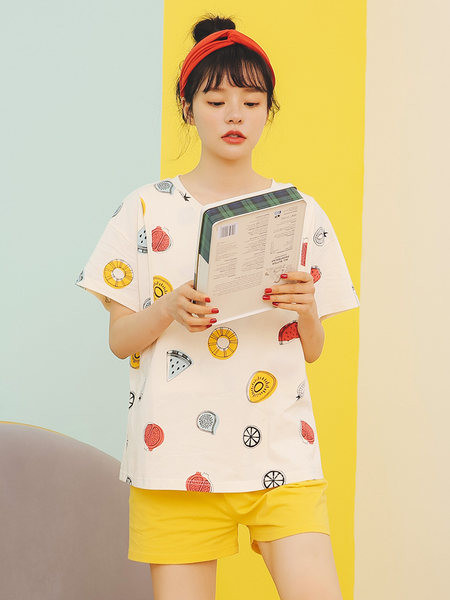 Medvilninė vasarinė pižama, tinkanti nėščiosioms