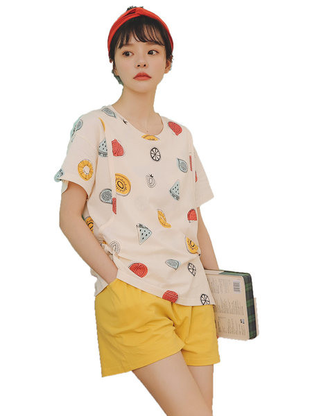 Medvilninė vasarinė pižama, tinkanti nėščiosioms