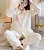 Sieviešu lāča apdruka grūtnieču pidžama