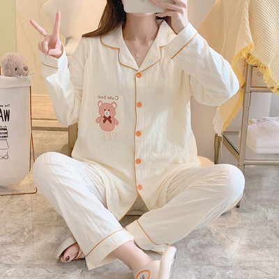 Sieviešu lāča apdruka grūtnieču pidžama