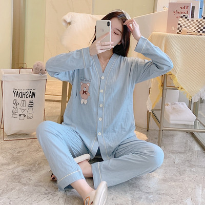 Sieviešu lāča apdruka grūtnieču pidžama