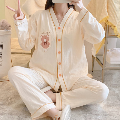 Sieviešu lāča apdruka grūtnieču pidžama