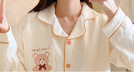 Sieviešu lāča apdruka grūtnieču pidžama