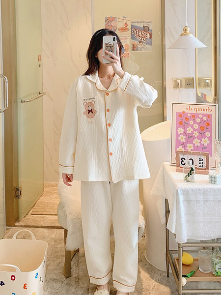 Sieviešu lāča apdruka grūtnieču pidžama