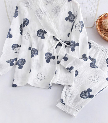 Нов модел пролетна пижама за бременни с апликация и бродерия