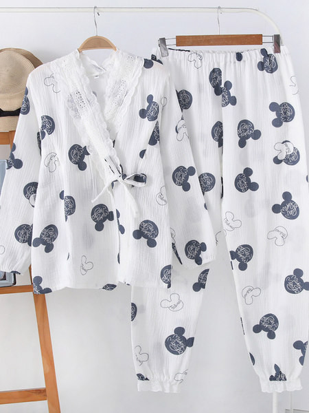 Νέο μοντέλο ανοιξιάτικες πιτζάμες εγκυμοσύνης με απλικέ και κέντημα