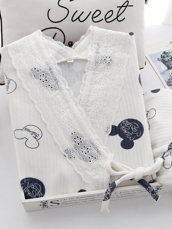 Пижама за бременни от две части с бродерия 