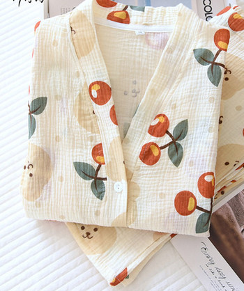 Дамска памучна пижама с копчета за бременни