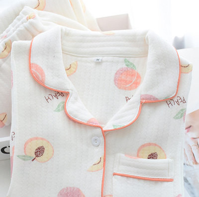 Sieviešu divdaļīgs apdrukāts pidžamu komplekts