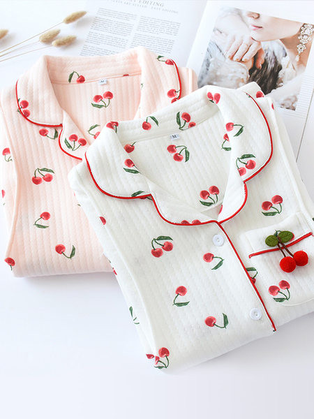 Sieviešu divdaļīgs apdrukāts pidžamu komplekts