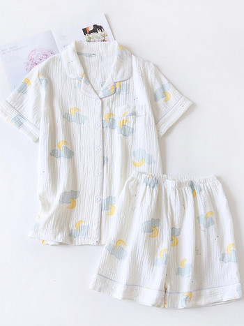 Лятна пижама за бременни с V-образно деколте от две части
