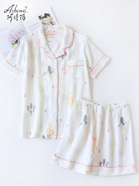 Divdaļīga V veida kakla izgriezuma vasaras grūtnieču pidžama