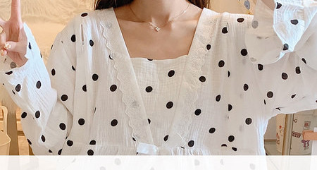 Γυναικεία βαμβακερή πιτζάμα εγκυμοσύνης με μοτίβο 