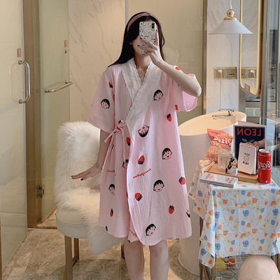 Sieviešu naktskrekls ar smailu kakla izgriezumu grūtniecēm