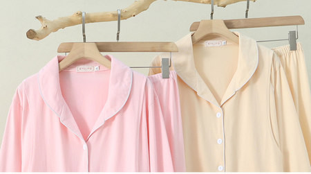 Sieviešu ikdienas grūtnieču pidžama ar pogām un kabatām