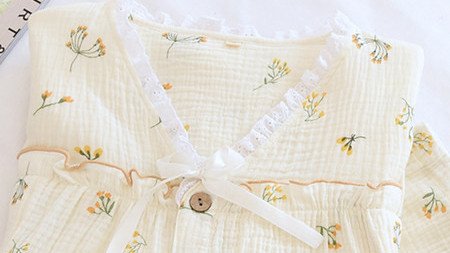 Pavasara-rudens kokvilnas grūtnieču pidžama