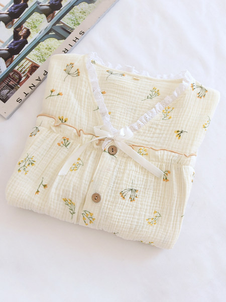 Pavasara-rudens kokvilnas grūtnieču pidžama