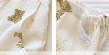 Памучна пижама с копчета и дълъг ръкав за бременни